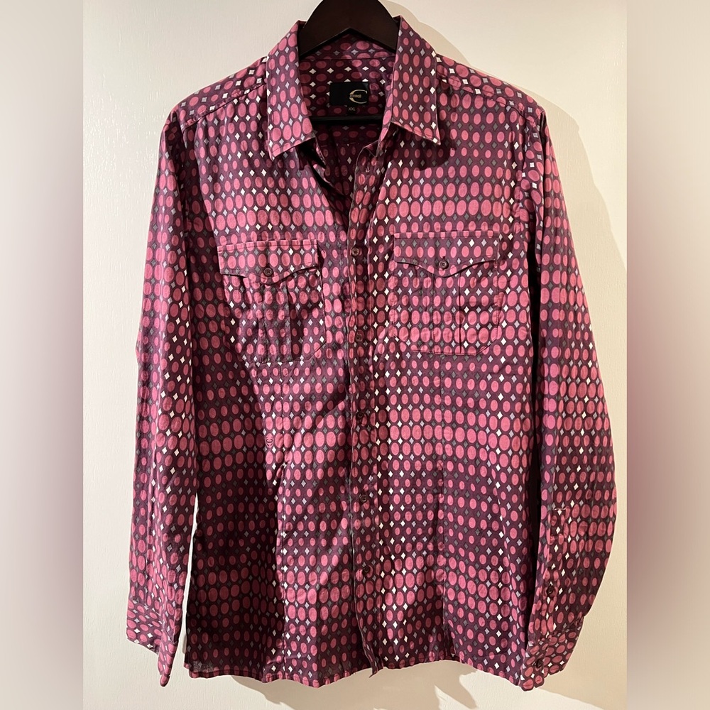 Roberto Cavalli Button up Pattern dress shirt Size XXL